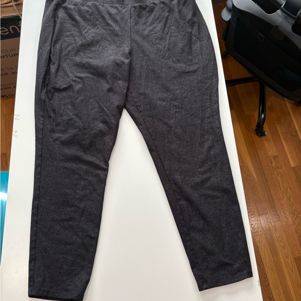 Torrid Black Glittery Black Active Pants Leggings